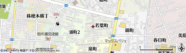 青森県黒石市若葉町42周辺の地図