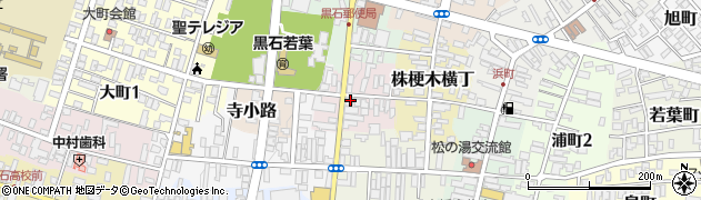 青森県黒石市油横丁21周辺の地図