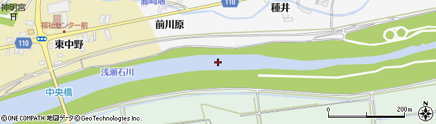 浅瀬石川周辺の地図