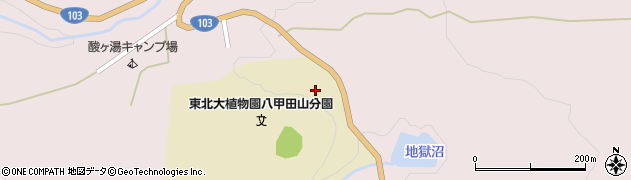 東北大学植物園八甲田山分園周辺の地図