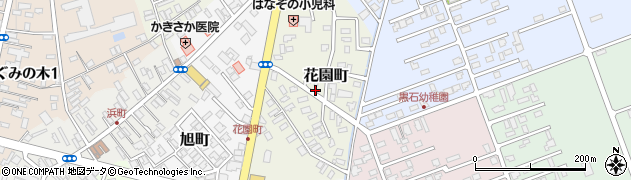 青森県黒石市花園町周辺の地図