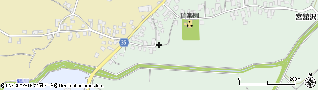 青森県弘前市宮舘周辺の地図
