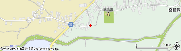 青森県弘前市宮舘周辺の地図