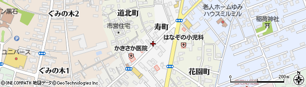 青森県黒石市寿町周辺の地図