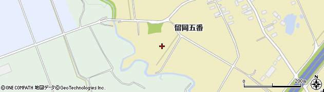 青森県黒石市上十川（留岡五番）周辺の地図