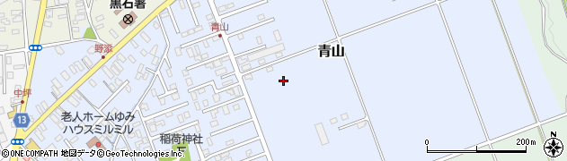 青森県黒石市青山周辺の地図