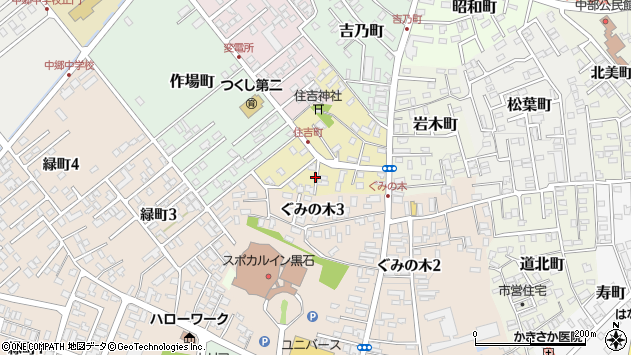 〒036-0317 青森県黒石市住吉町の地図