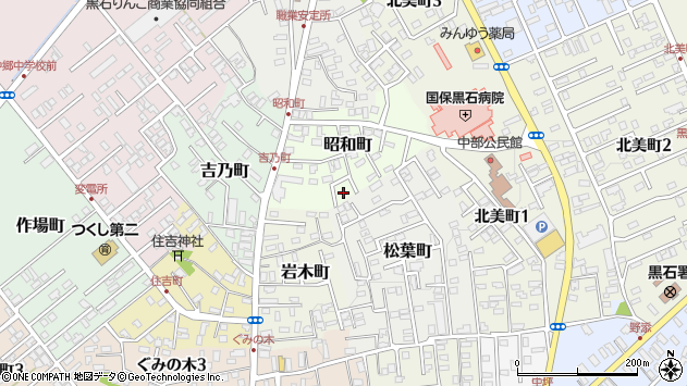 〒036-0312 青森県黒石市昭和町の地図