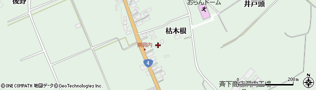 青森県十和田市洞内枯木根57周辺の地図