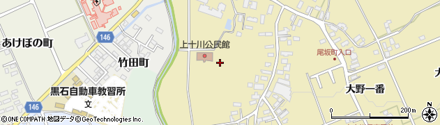 青森県黒石市上十川（留岡一番）周辺の地図