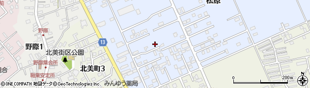 青森県黒石市松原周辺の地図