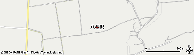 青森県十和田市八斗沢周辺の地図