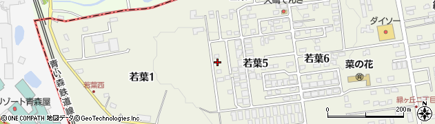 青森県おいらせ町（上北郡）若葉周辺の地図