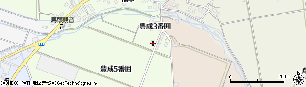 青森県藤崎町（南津軽郡）矢沢（豊成五番囲）周辺の地図