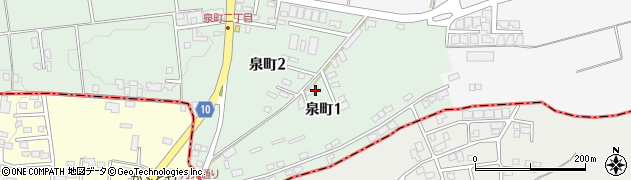 青森県三沢市泉町周辺の地図