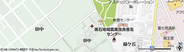 青森県黒石市北田中（村後北）周辺の地図