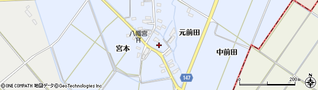 青森県南津軽郡藤崎町徳下元前田81周辺の地図