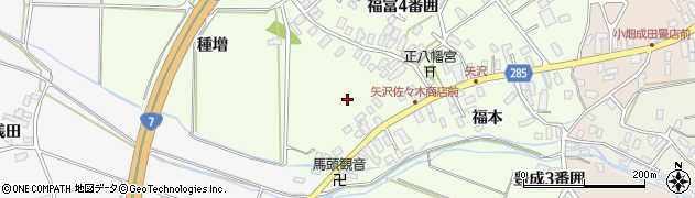 青森県藤崎町（南津軽郡）矢沢（種増一番囲）周辺の地図