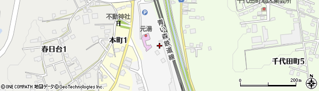 青森県三沢市犬落瀬（堀切沢）周辺の地図