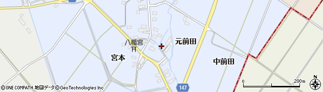青森県南津軽郡藤崎町徳下元前田17周辺の地図