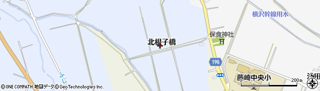 青森県藤崎町（南津軽郡）藤崎（北根子橋）周辺の地図