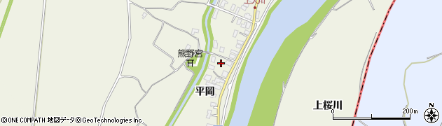 青森県弘前市大川平岡21周辺の地図