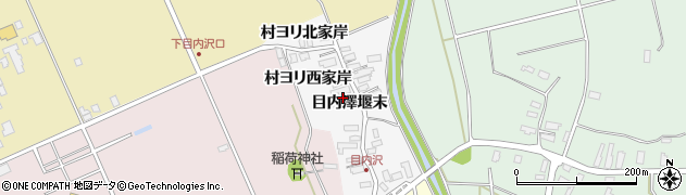 青森県黒石市下目内澤（目内澤堰末）周辺の地図