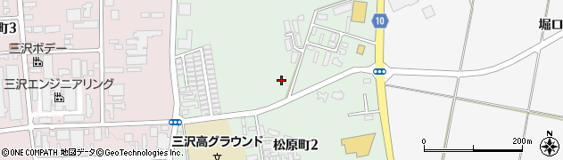 青森県三沢市松原町周辺の地図