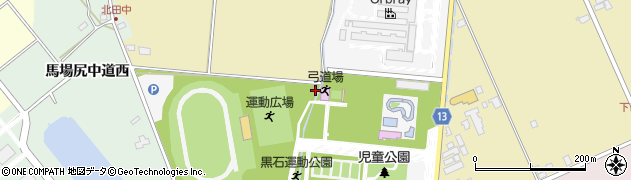 青森県黒石市東馬場尻（小屋敷田中道添）周辺の地図