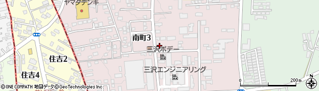 青森県三沢市南町周辺の地図