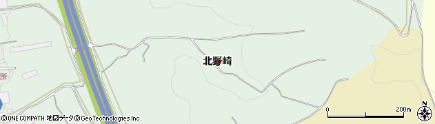 青森県黒石市赤坂（北野崎）周辺の地図
