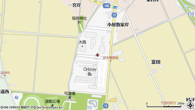 〒036-0539 青森県黒石市下目内澤の地図