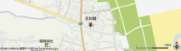 青森県三沢市三川目周辺の地図