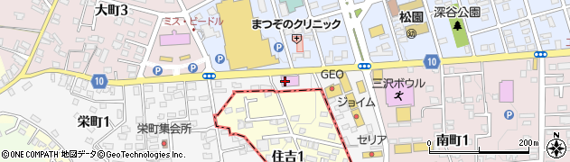 ビッグギャザー三沢店周辺の地図