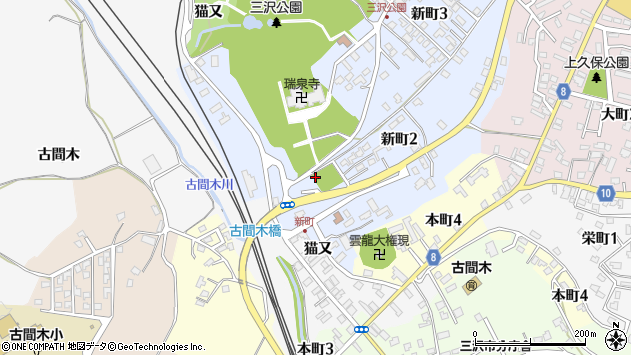 〒033-0062 青森県三沢市新町の地図