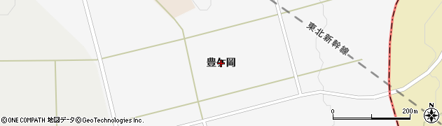 青森県十和田市豊ケ岡周辺の地図