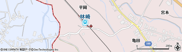 青森県藤崎町（南津軽郡）林崎（平岡）周辺の地図