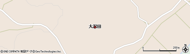 青森県十和田市大沢田周辺の地図