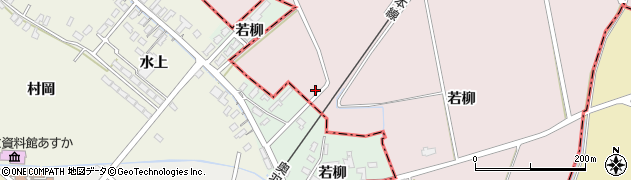 青森県青森市浪岡大字増館（若柳）周辺の地図
