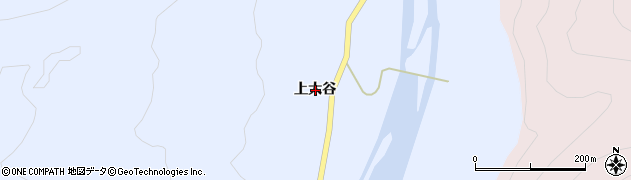 青森県西津軽郡鰺ヶ沢町一ツ森町上大谷周辺の地図