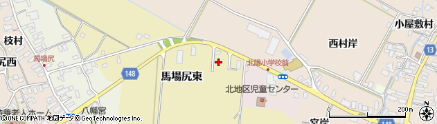 青森県黒石市馬場尻東25周辺の地図