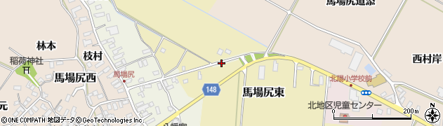 青森県黒石市東馬場尻（笊谷地）周辺の地図
