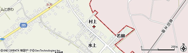 青森県南津軽郡藤崎町水木村上周辺の地図