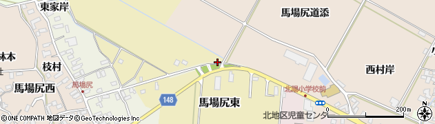 青森県黒石市東馬場尻（山田）周辺の地図