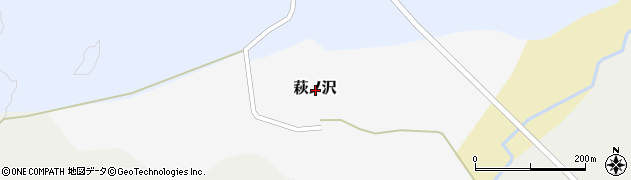 青森県上北郡七戸町萩ノ沢周辺の地図