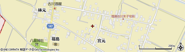 青森県南津軽郡藤崎町福島周辺の地図