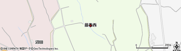 青森県藤崎町（南津軽郡）五林（藤巻西）周辺の地図