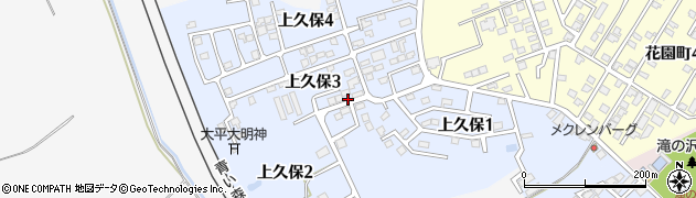 青森県三沢市上久保周辺の地図