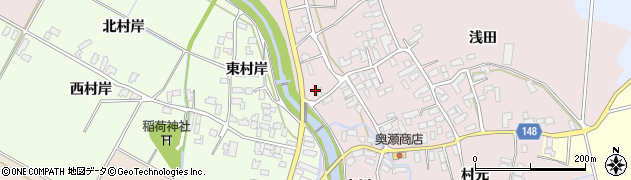青森県黒石市二双子（十川）周辺の地図