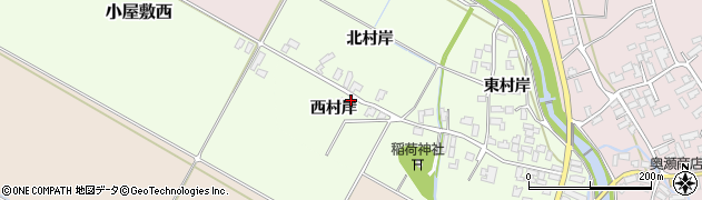 青森県黒石市飛内（西村岸）周辺の地図